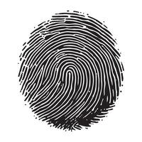 Unique Fingerprint Illustration Design For Security and Personal Identity vector