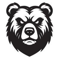 Bear Head Art Graphic Design Angry Face Illustration vector