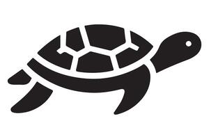 Black Turtle Silhouette Art for Conservation and Environmental Projects vector