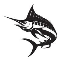 Dynamic Marlin Fish Silhouette Image for Sport and Graphic Designs vector
