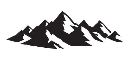 Silhouette mountain range image for adventure and wilderness vector