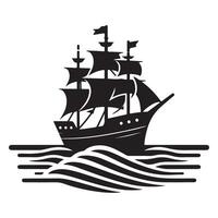 Vintage sailing ship image for adventurous maritime exploration vector