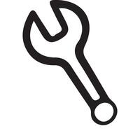 Simple Wrench Image Illustration For Mechanical Solutions vector