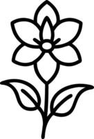 Classic Flower with Leaves Pattern vector