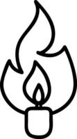 Bold and Fiery Flame Design vector