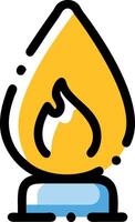 Modern Flame Symbol Sketch vector