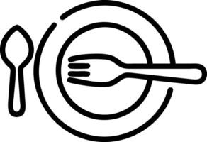 Minimalist Table Setting Plate vector