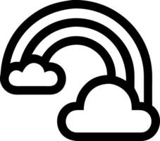 Abstract Clouds with Rainbow Design vector