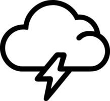 Minimalist Lightning Cloud Design vector