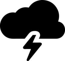 Illuminated Lightning Cloud Concept vector