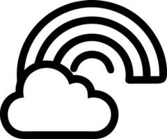 Dreamy Clouds and Rainbow Design vector