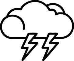 Bold Lightning and Cloud Illustration vector