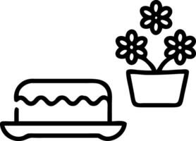 Minimalist Cake with Delicate Blooms vector