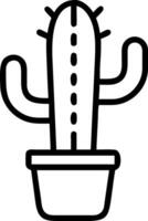 Minimalist Cactus Graphic Design vector