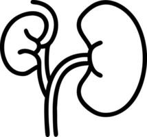 Minimalist Kidney Icon Design vector