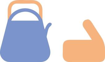 Hand-Drawn Kettle with Chalk Effect vector