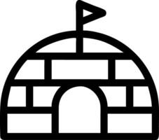 Igloo Design with a Warm Interior Glow vector