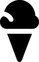 Soft Serve Ice Cream in a Waffle Cone vector