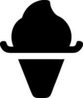 Sundae Ice Cream with Whipped Cream and Cherry vector