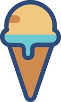 Cartoon-Style Ice Cream with Fun Elements vector