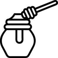 Bold and Graphic Honey Pot Representation vector
