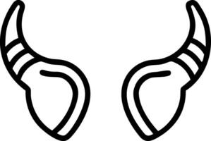 Hand-Drawn Horns Sketch vector