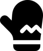 Bold and Graphic Green Mitten Representation vector