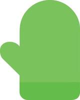 Minimalist Green Mitten Icon Design vector