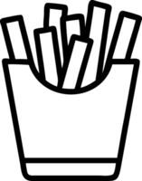 Abstract French Fries Design with Unique Shapes vector