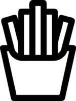 Crispy French Fries in a Takeout Box Design vector