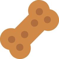 Hand-Drawn Dog Biscuit with Textured Details vector