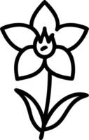 Artistic Daffodil Flower with Soft Strokes vector