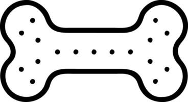 Whimsical Bone-Shaped Dog Biscuit Sketch vector
