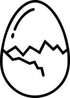 Creative Broken Egg with Yolk Dripping vector