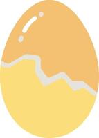 Minimalist Cracked Egg with Smooth Lines vector