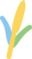 Abstract Corn Stalk with Chalk Effects vector
