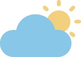Elegant Cloud and Sun with Gradient Sky vector