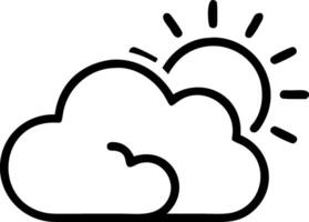 Whimsical Sun and Cloud with Gentle Rays vector