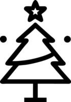 Magical Christmas Tree with Sparkling Stars vector