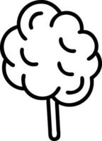 Minimalist Candy Floss Stick Concept vector