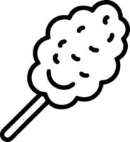 Realistic Spun Sugar on Stick Illustration vector
