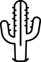 Minimalist Desert Cactus Concept vector