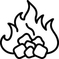 Abstract Burning Coals Composition vector