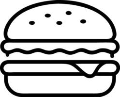Minimalist Burger Sketch Concept vector