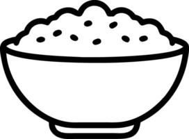 Rustic Porridge with Spoon Design vector