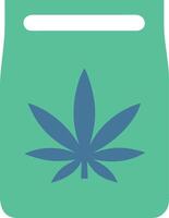 Bold and Vibrant Marijuana Bag Concept vector