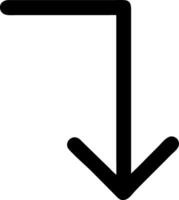 Geometric Down Arrow Symbol vector