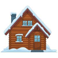 House with ice on white background vector