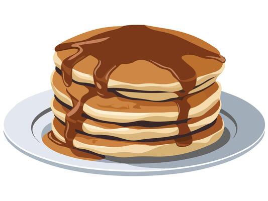 Pancakes illustration for breakfast