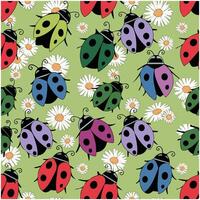 Abstract beetles pattern vector
